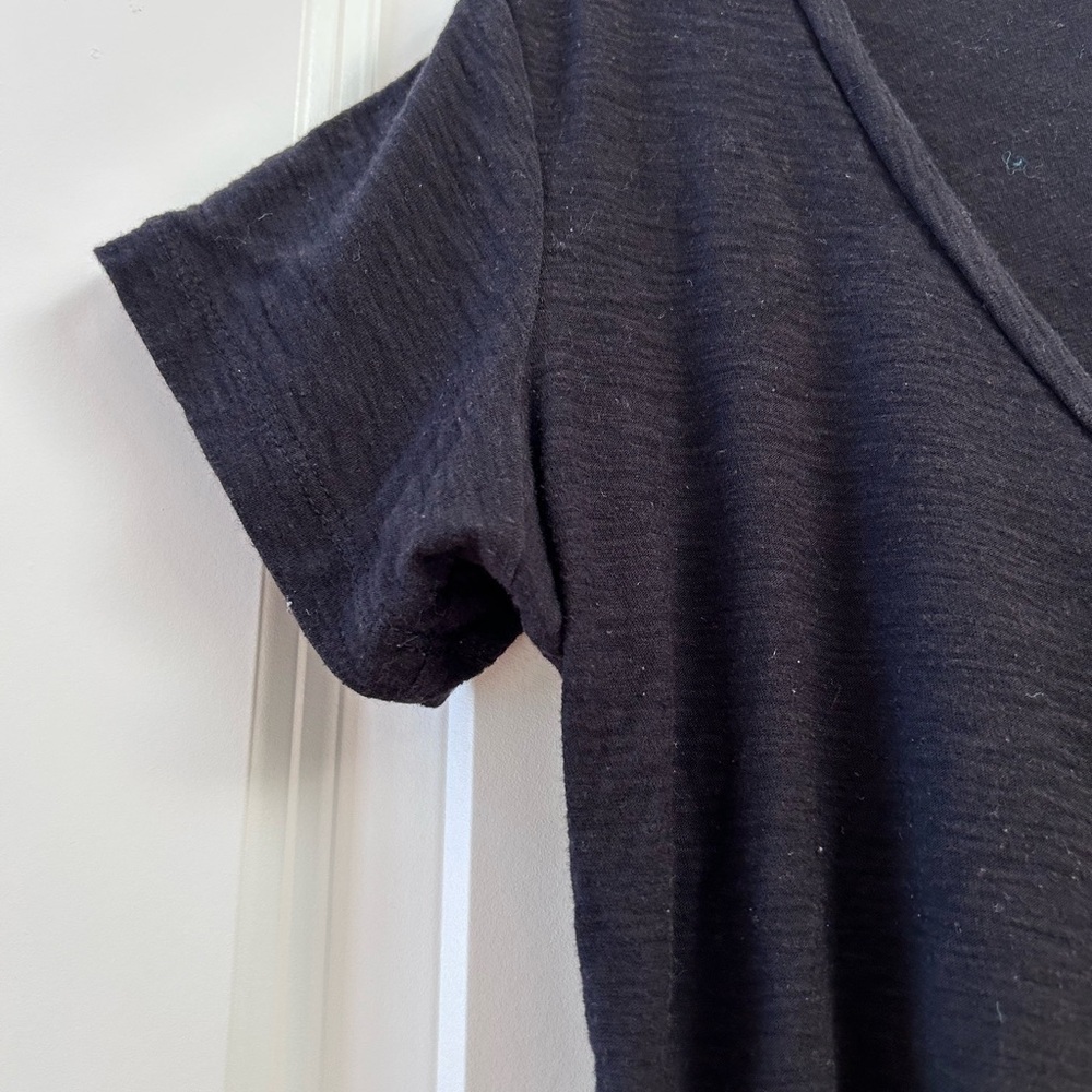 Standard James Perse Deep Scoop Neck Black Short Sleeve Tee. Quiet Luxury. Small - Picture 7 of 15
